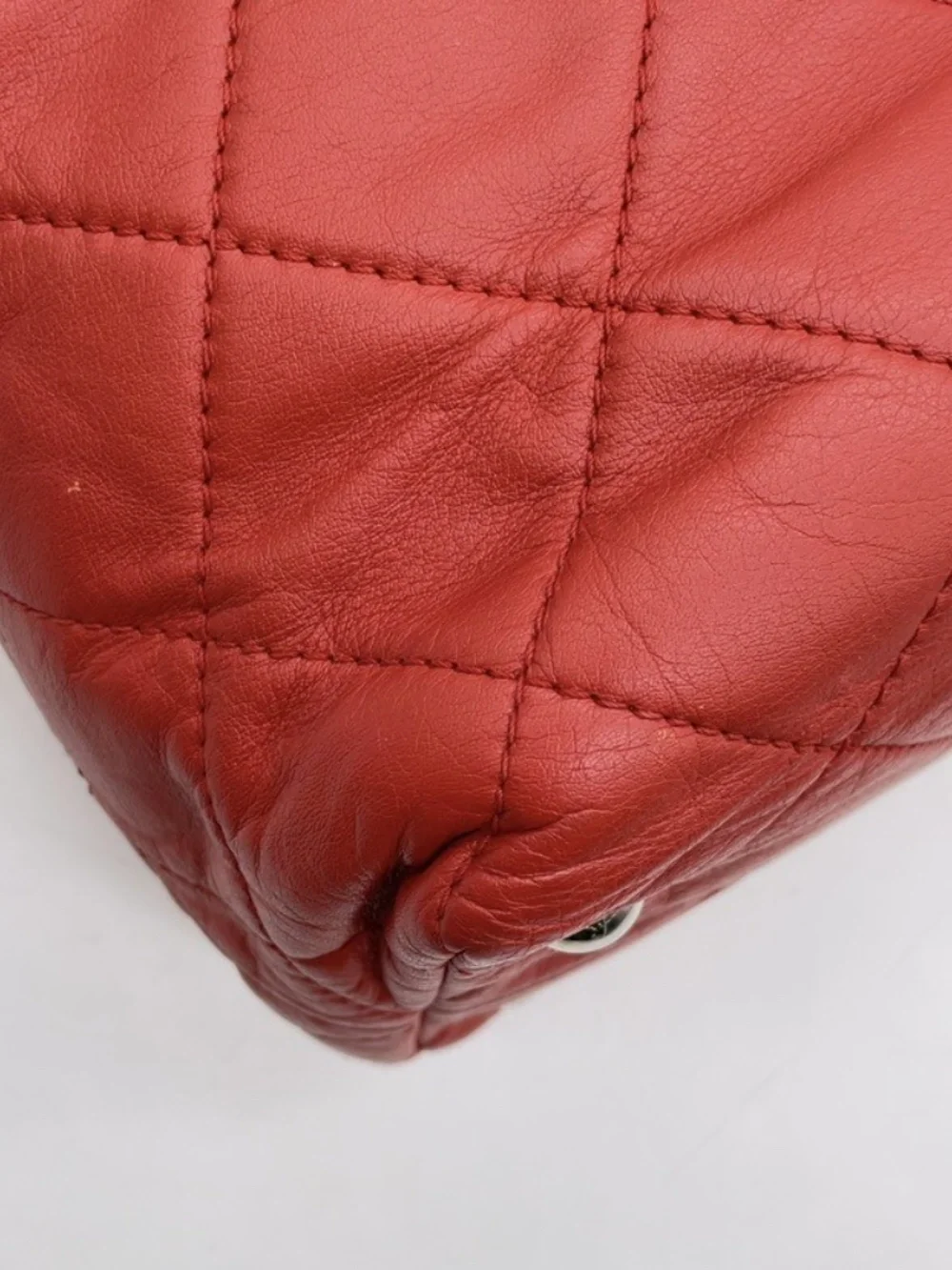 Chanel Coco Red Leather Tote
